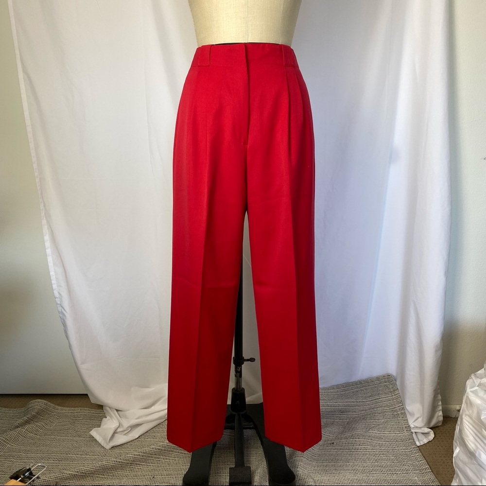 Vintage Bright Red Tailored Pants